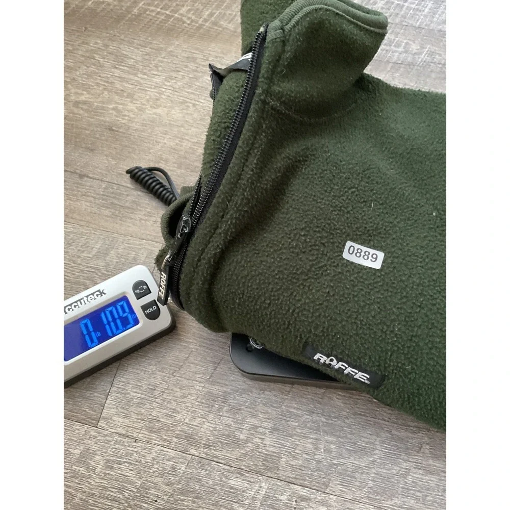 Roffe‎ Polartec Mens Quarter Zip Fleece Pullover Forest Green Jacket Large